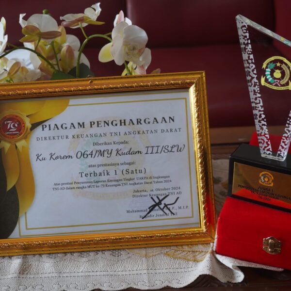 Keuangan Korem 064/MY Predikat Terbaik 1 Dari&hellip;