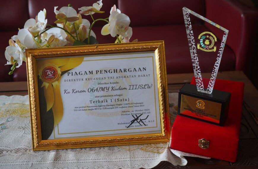 Keuangan Korem 064/MY Predikat Terbaik 1 Dari…