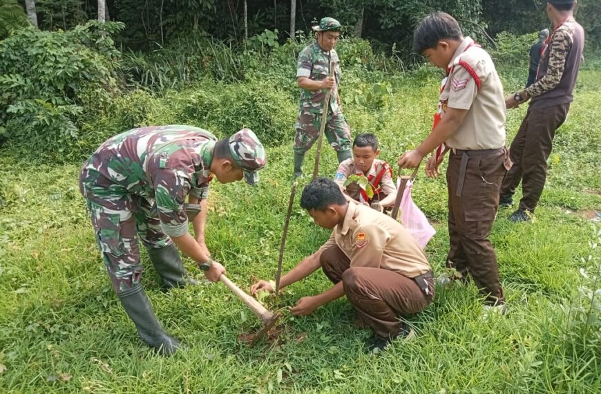 Koramil 0103/Banjar Lakukan Penanaman Pohon Sukun untuk&hellip;