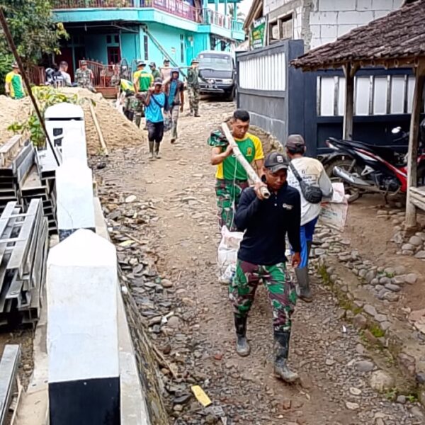 Gotong Royong, Satgas TMMD ke-123 Kodim 0603/Lebak Bersama&hellip;