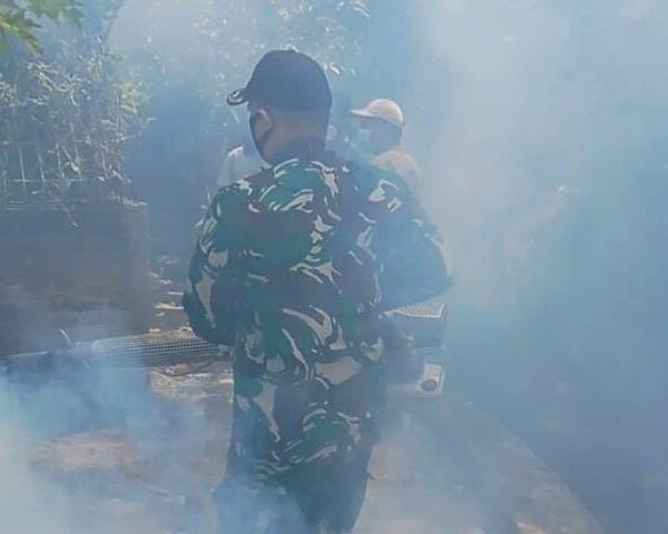 Cegah DBD, Babinsa Koramil 0602-17/Carenang Lakukan Poging