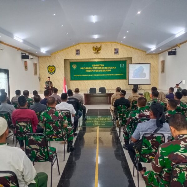 Kodim 0602/Serang Gelar Program Mitigasi Bencana Untuk…