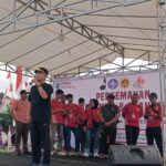 Koramil 0111/Pagelaran Meriahkan Jalan Sehat HUT ke-80 RI. Amankan Jalannya Kegiatan