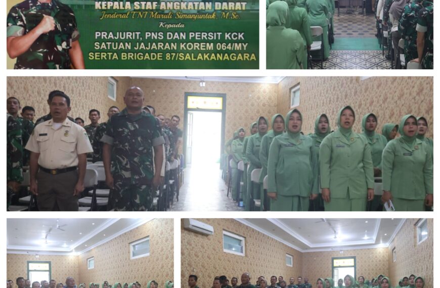 Anggota Kodim 0601/Pandeglang Ikuti Pengarahan KASAD Secara&hellip;