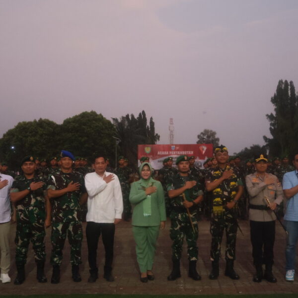 Kodim 0601/Pandeglang & Forkopimda, Sambut Kedatangan Yon TP…