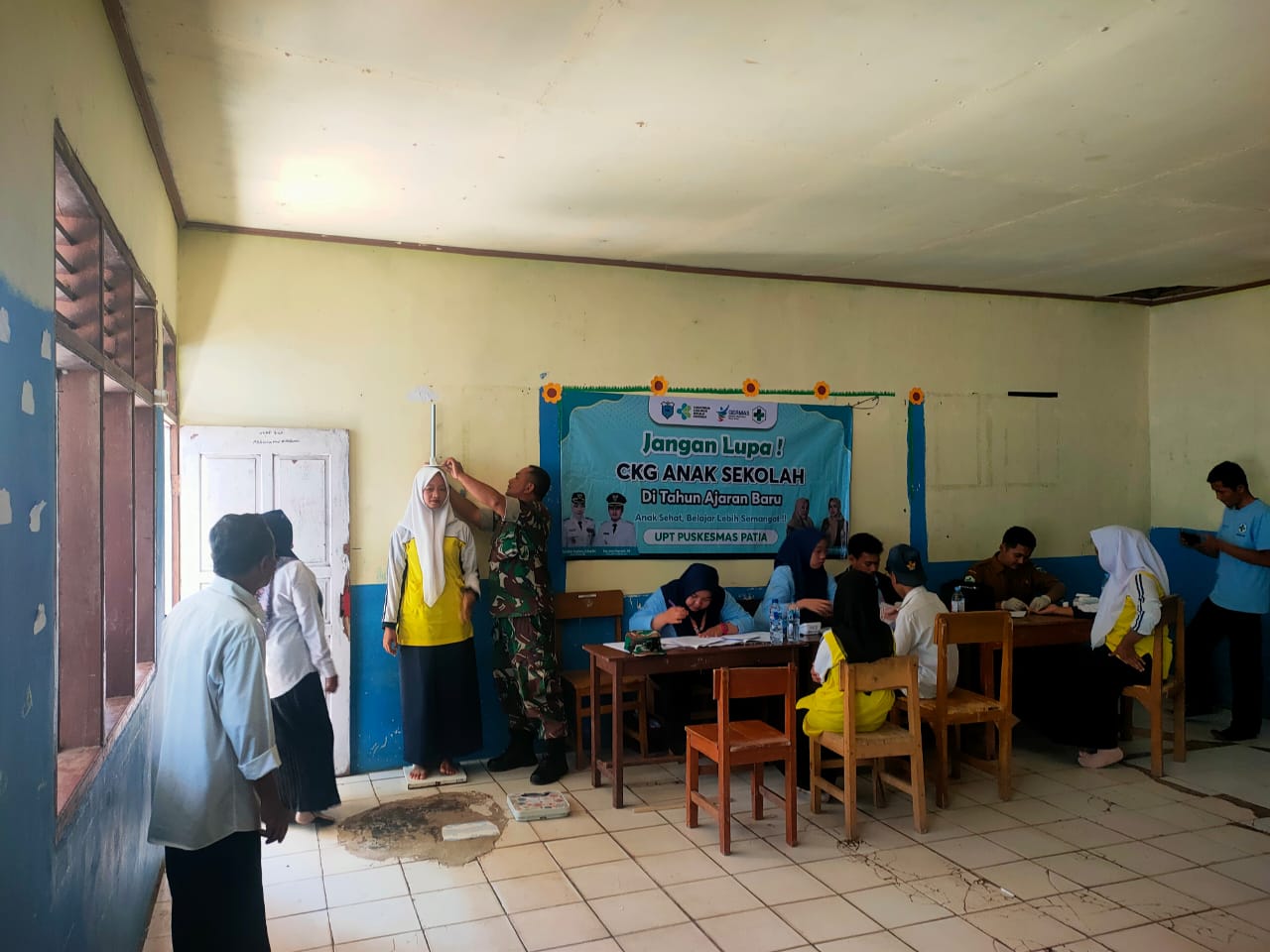 Koramil 0111/Pagelaran Dampingi Kegiatan Cek Kesehatan Gratis UPT…