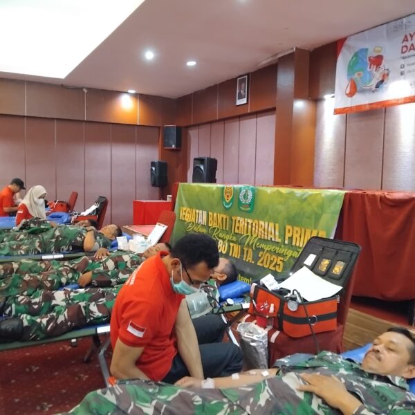 Kodim 0601/Pandeglang Laksanakan Kegiatan Donor Darah dalam…