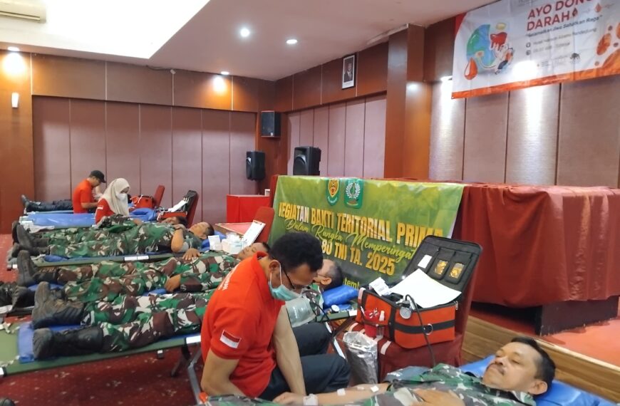 Kodim 0601/Pandeglang Laksanakan Kegiatan Donor Darah dalam…