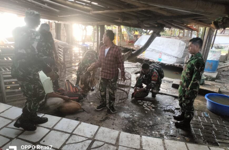 Koramil 0602-10/Pontang Bersama Warga Bubarkan Arena Judi…